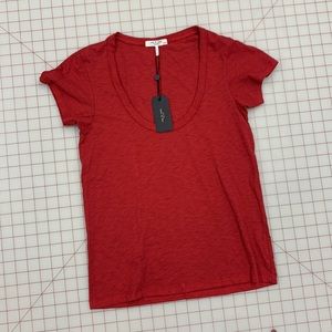 RAG&BONE NWT Red scoop neck t shirt XS